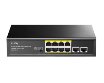 Cudy FS1010P 8-Port 10/100M PoE+ Switch, 2 Uplink 10/100M, 120W, 250m,4KV steel (Alt.PFS3009-8ET-96)
